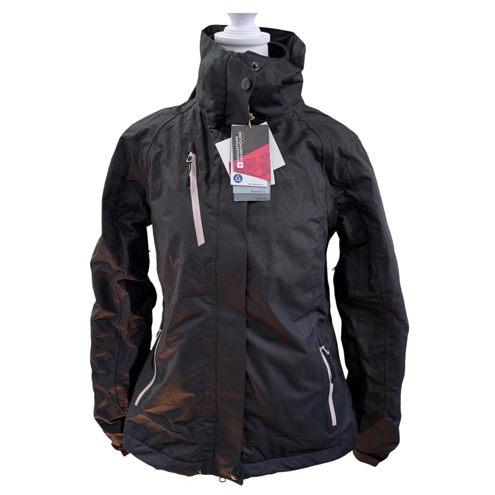 Mountain Warehouse Extreme Bracken Melange 3 in 1 Waterproof Jacket Black US 6